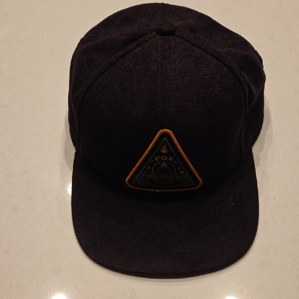 Fox Black Hat with Gold Detailing